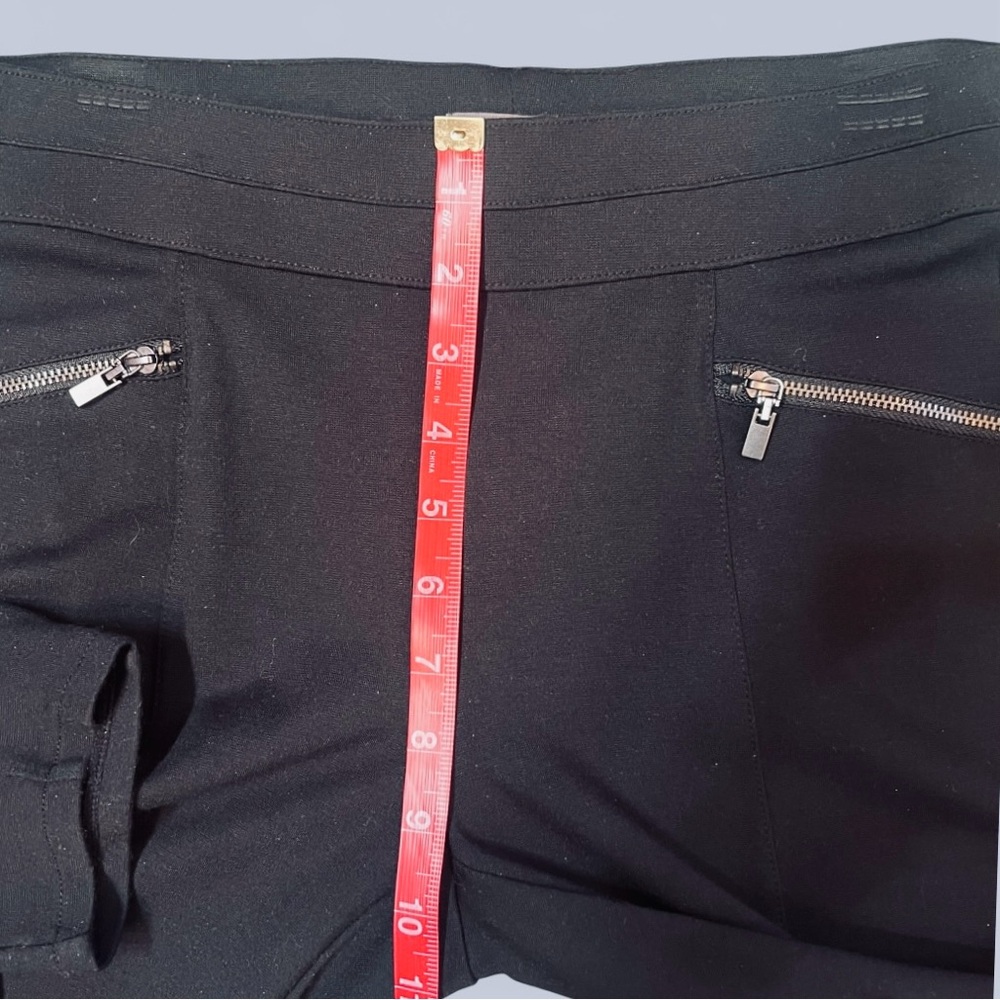 Maurice’s Black Skinny Ankle Pull On Pants Leggings Zipper‎ Detailing Sz M Short - Picture 11 of 14